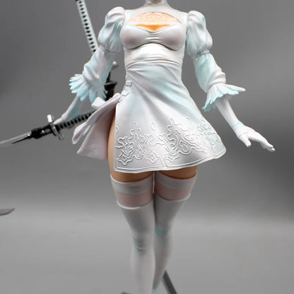 27.5cm Nier Automata 2b Four Styles Game Girl Figure Mechanical Lifeform Statue Collection Desktop Decoration Ornament Toys Gift