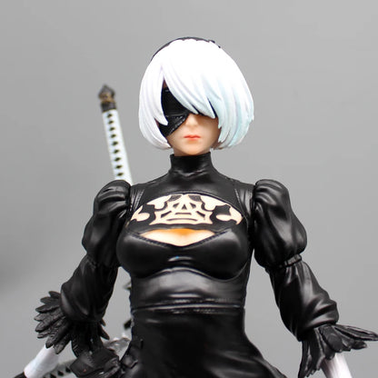 27.5cm Nier Automata 2b Four Styles Game Girl Figure Mechanical Lifeform Statue Collection Desktop Decoration Ornament Toys Gift