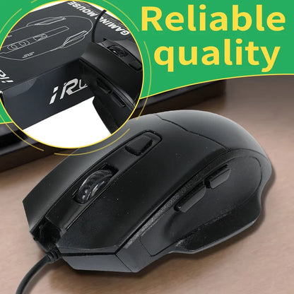 Business Black High Quality Ergonomic Design Gaming Mouse USB Wired Mouse Office Mute Support Desktop Computer Laptop