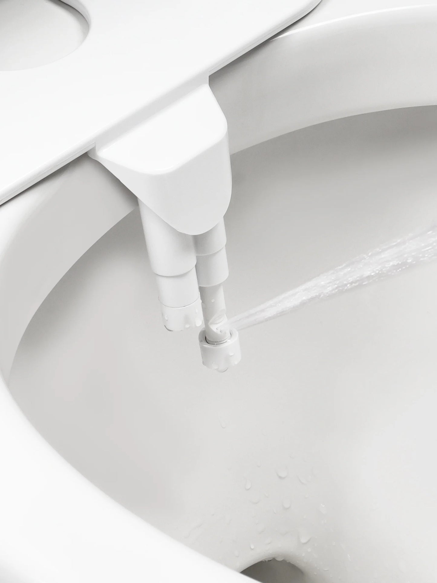 SAMODRA Non-Electric Left-Hand Bidet - Self Cleaning Dual Nozzle (Frontal and Rear Wash) Fresh Water Bidet