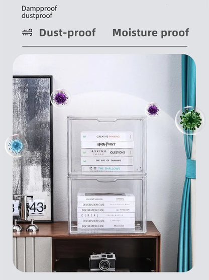 Clear Large Capacity Storage Box Organizer For Figures Acrylic Box Blind Box Makeup Toy Showcase Organizer For Handbag Figurine