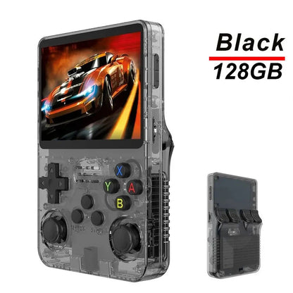 R46S Retro Handheld Game Console Linux System 128G 4.0inch IPS Screen Two-player Online Game 64GB Console Retro Game R36S